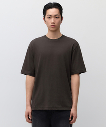 [クールタンダード] リラックスフィットクルーネックTシャツ [ダークブラウン]