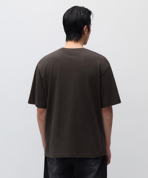MUSINSA STANDARD（ムシンサスタンダード）の「[クールタンダード] リラックスフィットクルーネックTシャツ [ダークブラウン]（Tシャツ/カットソー・メンズ・その他・MEDIUM/LARGE/X-LARGE/XX-LARGE/XXX-LARGE/SMALL）」の3枚目の写真