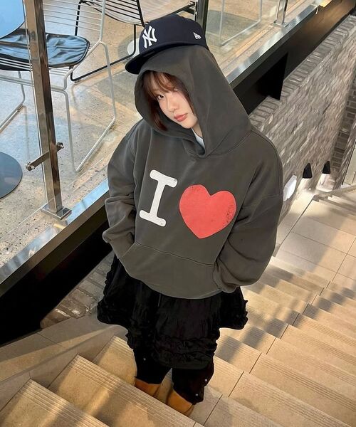 Retriever Club（レトリーバークラブ）の「I LOVE HOODIE [MELANGE GRAY]（パーカー・レディース・その他・SMALL/MEDIUM/LARGE/X-LARGE）」の20枚目の写真