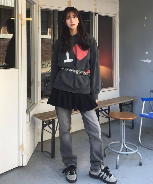 Retriever Club（レトリーバークラブ）の「I LOVE HOODIE [MELANGE GRAY]（パーカー・レディース・その他・SMALL/MEDIUM/LARGE/X-LARGE）」の16枚目の写真