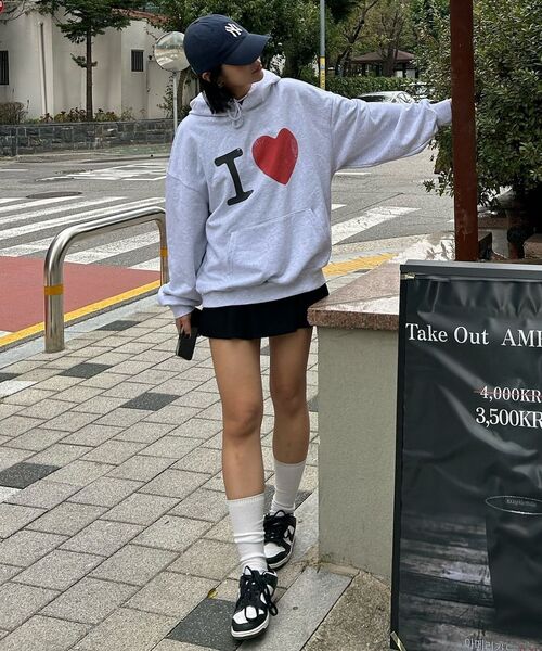 Retriever Club（レトリーバークラブ）の「I LOVE HOODIE [MELANGE GRAY]（パーカー・レディース・その他・SMALL/MEDIUM/LARGE/X-LARGE）」の14枚目の写真