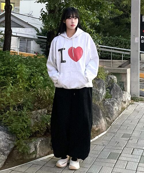 Retriever Club（レトリーバークラブ）の「I LOVE HOODIE [MELANGE GRAY]（パーカー・レディース・その他・SMALL/MEDIUM/LARGE/X-LARGE）」の11枚目の写真