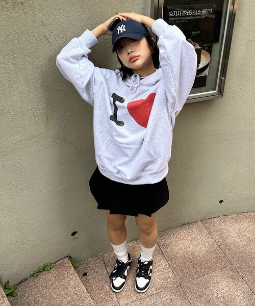 Retriever Club（レトリーバークラブ）の「I LOVE HOODIE [MELANGE GRAY]（パーカー・レディース・その他・SMALL/MEDIUM/LARGE/X-LARGE）」の10枚目の写真