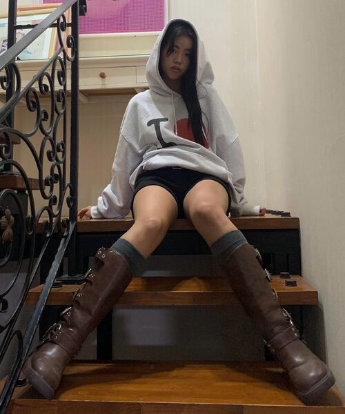 Retriever Club（レトリーバークラブ）の「I LOVE HOODIE [MELANGE GRAY]（パーカー・レディース・その他・SMALL/MEDIUM/LARGE/X-LARGE）」の5枚目の写真