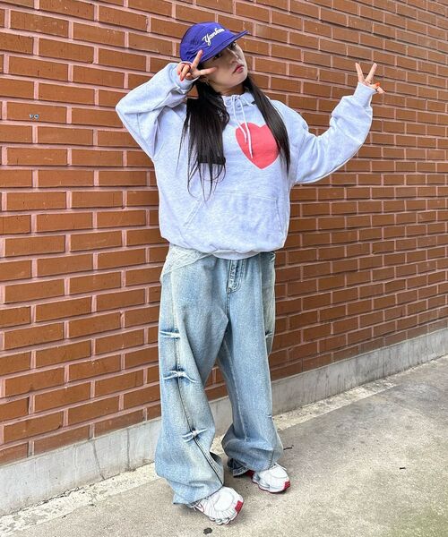 Retriever Club（レトリーバークラブ）の「I LOVE HOODIE [MELANGE GRAY]（パーカー・レディース・その他・SMALL/MEDIUM/LARGE/X-LARGE）」の3枚目の写真