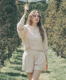 SALT AND CHOCOLATE（ソルトアンドチョコレート）の「SAC Terry Crop Hooded Cream 4W232Y001（パーカー）」