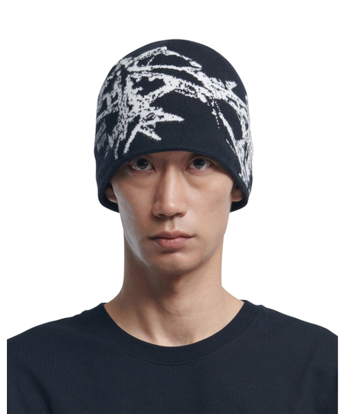 NOMANUAL(NOMANUAL)の「GRAPHIC JACQUARD BEANIE - BLACK(ニットキャップ/ビーニー・レディース・その他・FREE)」の4枚目の写真