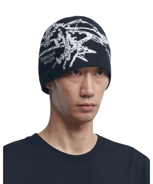 NOMANUAL(NOMANUAL)の「GRAPHIC JACQUARD BEANIE - BLACK(ニットキャップ/ビーニー・レディース・その他・FREE)」の5枚目の写真