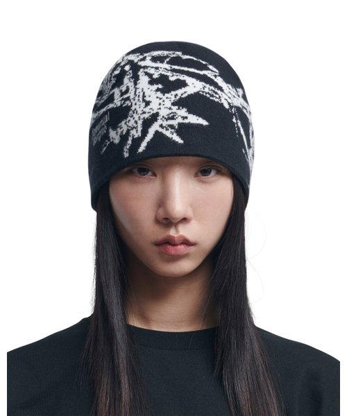 NOMANUAL(NOMANUAL)の「GRAPHIC JACQUARD BEANIE - BLACK(ニットキャップ/ビーニー・レディース・その他・FREE)」の6枚目の写真