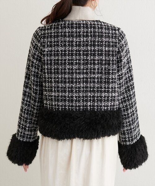 natural couture（ナチュラルクチュール）の「【WEB限定】シャギーファーツイードジャケット（その他アウター・レディース・レッド系その他/ブラック系その他/ブラウン系その他・FREE）」の13枚目の写真