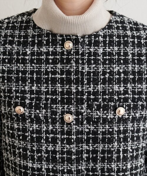 natural couture（ナチュラルクチュール）の「【WEB限定】シャギーファーツイードジャケット（その他アウター・レディース・レッド系その他/ブラック系その他/ブラウン系その他・FREE）」の14枚目の写真