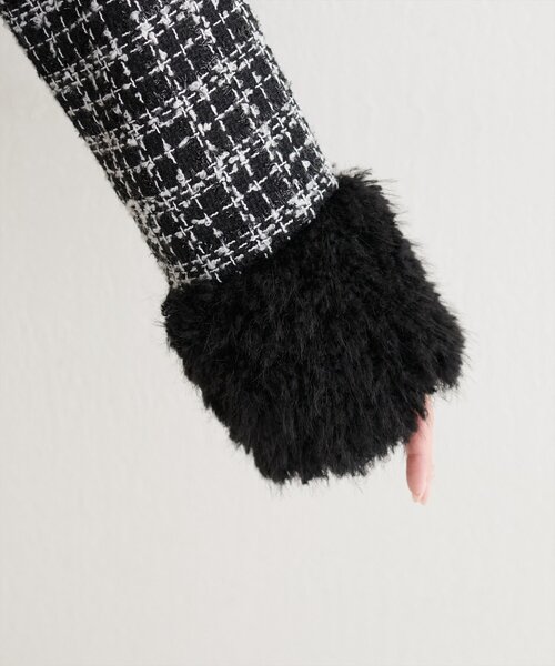 natural couture（ナチュラルクチュール）の「【WEB限定】シャギーファーツイードジャケット（その他アウター・レディース・レッド系その他/ブラック系その他/ブラウン系その他・FREE）」の15枚目の写真