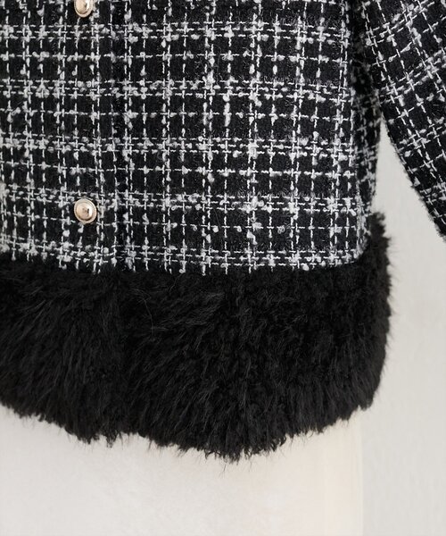 natural couture（ナチュラルクチュール）の「【WEB限定】シャギーファーツイードジャケット（その他アウター・レディース・レッド系その他/ブラック系その他/ブラウン系その他・FREE）」の16枚目の写真