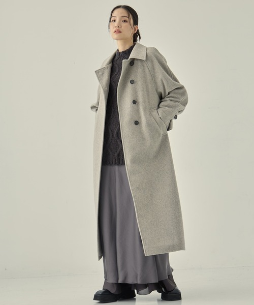 STUDIOUS(ステュディオス)の「【STUDIOUS/ステュディオス】LAYERED SATIN MERMAID SKIRT/レイヤードサテンマーメイドスカート(スカート・レディース・ベージュ/ダークグレー・1/2)」の7枚目の写真