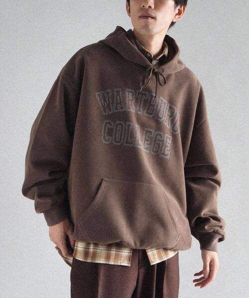 セール】スノーウォッシュボンディング裏毛カレッジパーカー（パーカー
