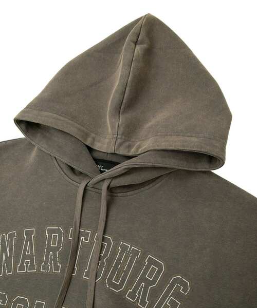 CRAFT STANDARD BOUTIQUE（クラフトスタンダードブティック）の「スノーウォッシュボンディング裏毛カレッジパーカー（パーカー・メンズ・ブラウン/ブラック/グレイッシュベージュ・M/L/XL）」の14枚目の写真