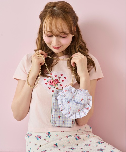Cath Kidston（キャスキッドソン）の「ハートフリルポーチチャーム（チャーム・レディース・イエロー/パープル/レッド/ピンク/ライトグリーン/サックスブルー/アイボリー/ブラック・FREE）」の19枚目の写真