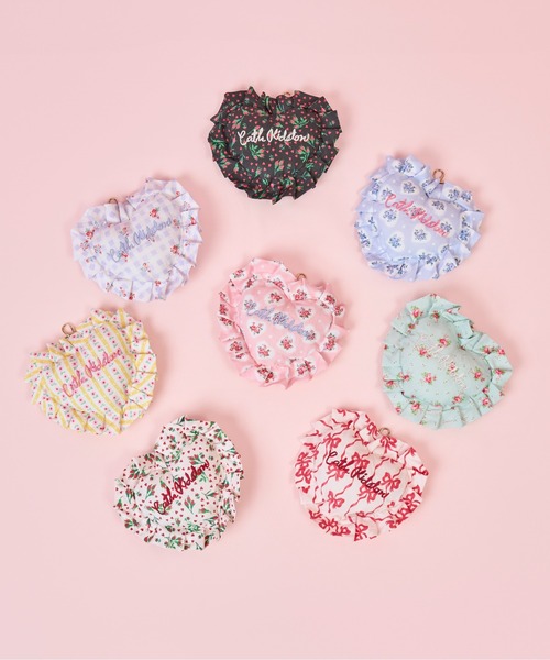 Cath Kidston（キャスキッドソン）の「ハートフリルポーチチャーム（チャーム・レディース・イエロー/パープル/レッド/ピンク/ライトグリーン/サックスブルー/アイボリー/ブラック・FREE）」の9枚目の写真