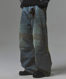 NOT4NERD(�m�b�g�t�H�[�i�[�h)��Structured Biker Denim Pants - Deep Blue(�f�j���p���c)