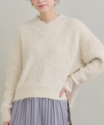 【KATHARINE ROSS】ラメフェザーネップVプルオーバー