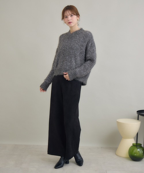 KATHARINE ROSS（キャサリンロス）の「【KATHARINE ROSS】ラメフェザーネップVプルオーバー（ニット/セーター・レディース・グレー/オフホワイト/ブルー・FREE）」の12枚目の写真