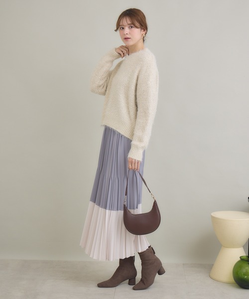 KATHARINE ROSS（キャサリンロス）の「【KATHARINE ROSS】ラメフェザーネップVプルオーバー（ニット/セーター・レディース・グレー/オフホワイト/ブルー・FREE）」の20枚目の写真