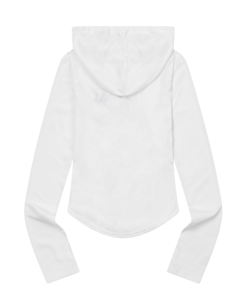 MUCENT（ムセント）の「ルエン シグネチャースリムフードパーカー (4カラー)（パーカー・レディース・ブラック/グレー/ホワイト/チャコール・FREE）」の11枚目の写真