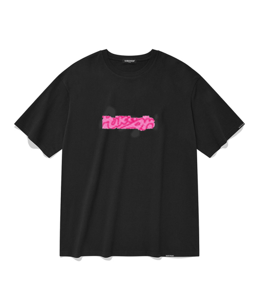 SAINTPAIN（セイントペイン）の「[セイントペイン x トライアングルスタジオ] フケアリ 半袖Tシャツ-ブラック（Tシャツ/カットソー・レディース・その他・LARGE/MEDIUM）」の2枚目の写真