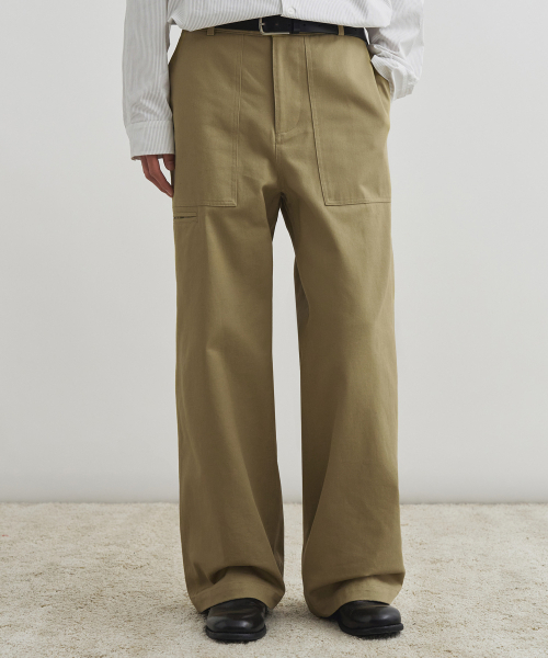 DRAW FIT(ドローフィット)の「ワイドパティグチノパンツ【BEIGE】(その他パンツ・メンズ・その他・MEDIUM/LARGE/X-LARGE)」の2枚目の写真