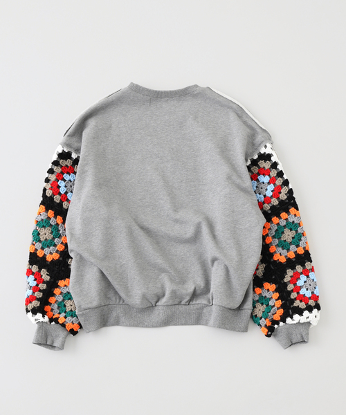 DISCOVERED(ディスカバード)の「DISCOVERED / ディスカバード CROCHET SLEEVE SWEAT(スウェット・メンズ・ホワイト/ブラック/グレー・3)」の18枚目の写真