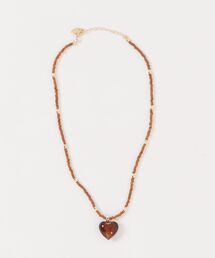 LOWRYS FARM | カラービーズハートネックレス　 632419(ネックレス)