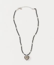 LOWRYS FARM | カラービーズハートネックレス　 632419(ネックレス)