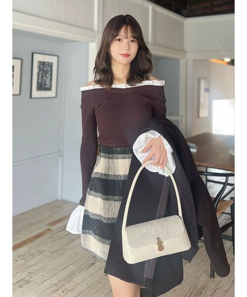 MERCURYDUO(マーキュリーデュオ)の「シャギーチェックミニスカート(スカート・レディース・ブラック/レッド・MEDIUM/SMALL)」の17枚目の写真