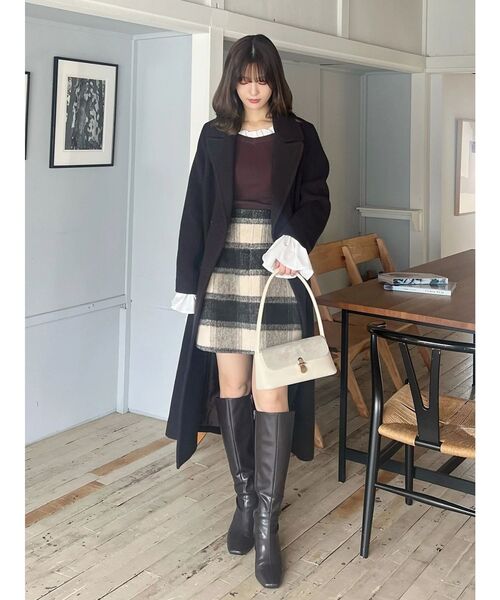 MERCURYDUO(マーキュリーデュオ)の「シャギーチェックミニスカート(スカート・レディース・ブラック/レッド・MEDIUM/SMALL)」の19枚目の写真