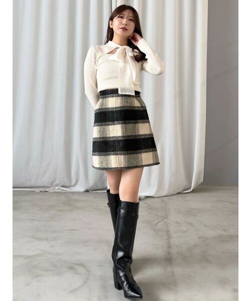 MERCURYDUO(マーキュリーデュオ)の「シャギーチェックミニスカート(スカート・レディース・ブラック/レッド・MEDIUM/SMALL)」の21枚目の写真