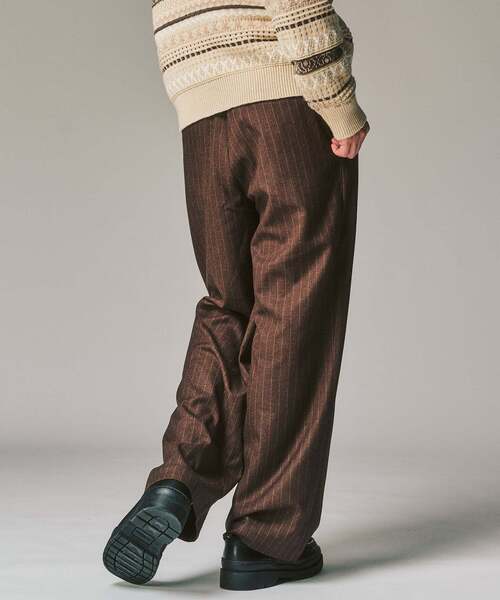 417 EDIFICE（フォーワンセブンエディフィス）の「【WOOSTEDLIKE】ワイドイージースラックス（スラックス・メンズ・チャコールグレー/ブラック系その他/ブラック/ブラウン/ネイビー・SMALL/MEDIUM/LARGE）」の16枚目の写真