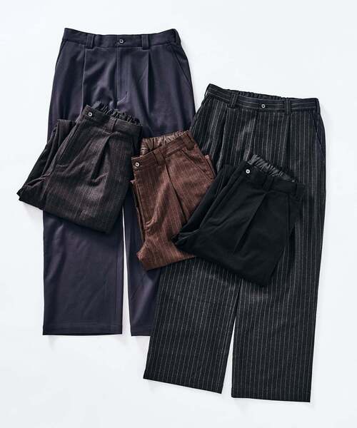 417 EDIFICE（フォーワンセブンエディフィス）の「【WOOSTEDLIKE】ワイドイージースラックス（スラックス・メンズ・チャコールグレー/ブラック系その他/ブラック/ブラウン/ネイビー・SMALL/MEDIUM/LARGE）」の13枚目の写真