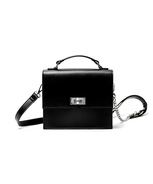 WESTBOY(ウエストボーイ)の「スクエア レザーライク チェーン サコッシュ ショルダーバッグ WO25W7BG05(ショルダーバッグ・メンズ・ブラック・FREE)」の5枚目の写真