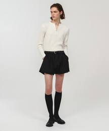 MOONSUN（ムーンサン）の「UNISEX, Stripe Banding Shorts / Black（その他パンツ）」