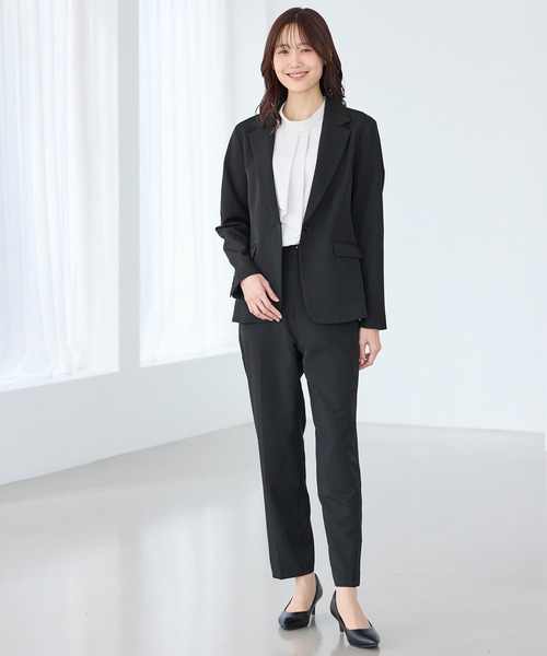 Honeys(ハニーズ)の「【ストレッチ・ウォッシャブル・イージーケア】センタープレスパンツ(股下66cm)(スラックス・レディース・ダークベージュ/ネイビー/ライトグレー系2/ブラック/ライトグレー系1・3L/L/LL/M/S)」の11枚目の写真