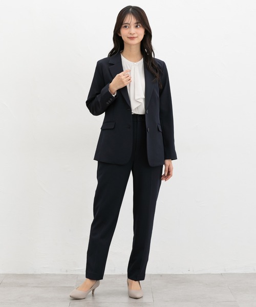 Honeys(ハニーズ)の「【ストレッチ・ウォッシャブル・イージーケア】センタープレスパンツ(股下66cm)(スラックス・レディース・ダークベージュ/ネイビー/ライトグレー系2/ブラック/ライトグレー系1・3L/L/LL/M/S)」の14枚目の写真