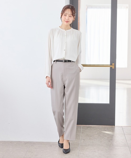 Honeys(ハニーズ)の「【ストレッチ・ウォッシャブル・イージーケア】センタープレスパンツ(股下66cm)(スラックス・レディース・ダークベージュ/ネイビー/ライトグレー系2/ブラック/ライトグレー系1・3L/L/LL/M/S)」の21枚目の写真