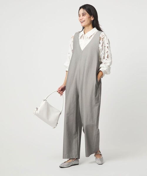 UNTITLED オールインワン グレー M 朝比奈 彩×Oggi×UNTITLED スペシャルコラボ】シャツカラー