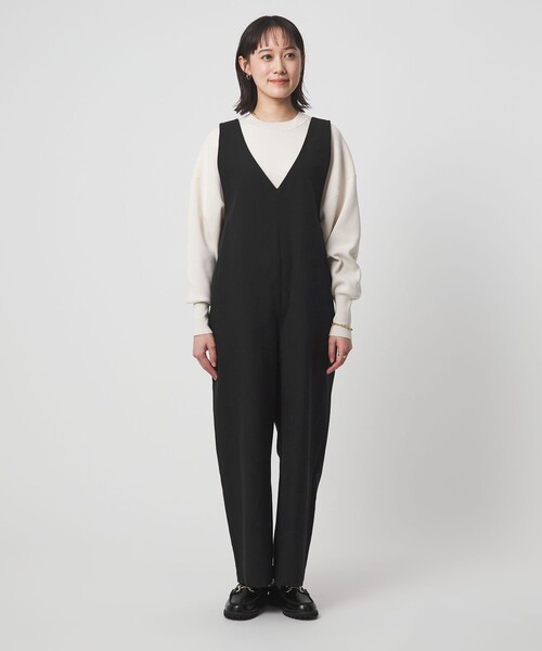 green label relaxing（グリーンレーベルリラクシング）の「オルマイ LI/MIX オールインワン マシンウォッシャブル ストレッチ 吸水速乾 接触冷感（つなぎ/オールインワン・レディース・ブラック/ライトグレー/ベージュ・36/38）」の18枚目の写真