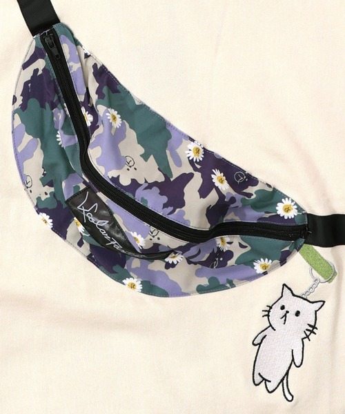 ScoLar Parity(スカラーパリティ)の「353131:フェイクボディバッグ×ネコ刺繍付き裏毛プルオーバー(Tシャツ/カットソー・レディース・アイボリー/ブラック/パープル・M)」の15枚目の写真