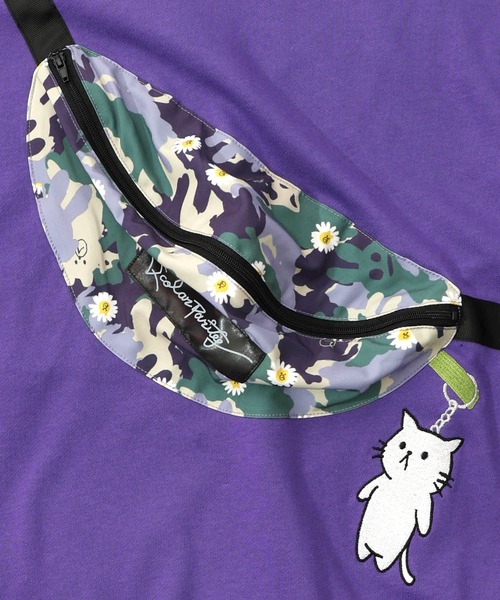 ScoLar Parity(スカラーパリティ)の「353131:フェイクボディバッグ×ネコ刺繍付き裏毛プルオーバー(Tシャツ/カットソー・レディース・アイボリー/ブラック/パープル・M)」の19枚目の写真