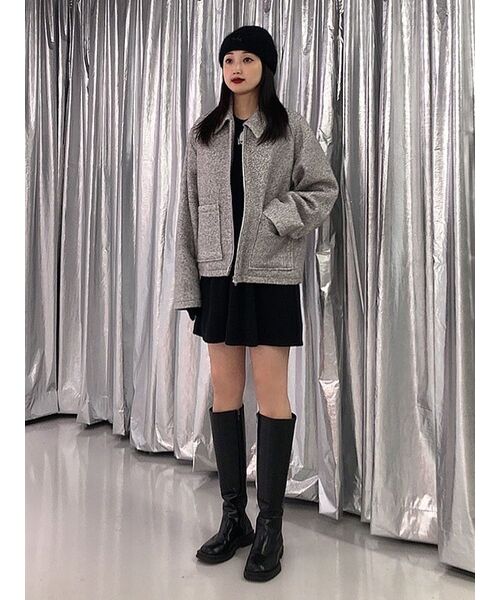 OTHER-worldly（アザーワールドリー）の「スターダストブークルウールジャケット [ダスティブルー]（ブルゾン・レディース・その他・FREE）」の7枚目の写真
