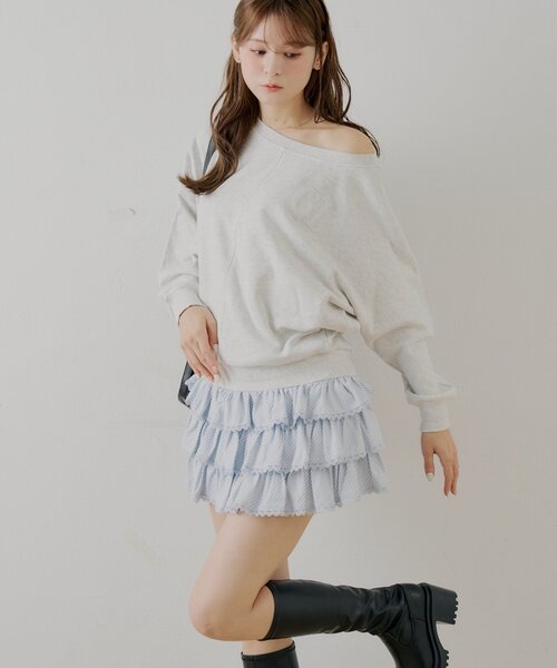 Chico（チコ）の「ティアードフリルミニスカート（スカート・レディース・ホワイト/ブラック/ブルー系その他2・FREE）」の21枚目の写真