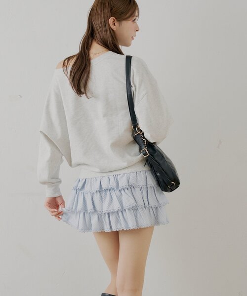 Chico（チコ）の「ティアードフリルミニスカート（スカート・レディース・ホワイト/ブラック/ブルー系その他2・FREE）」の22枚目の写真