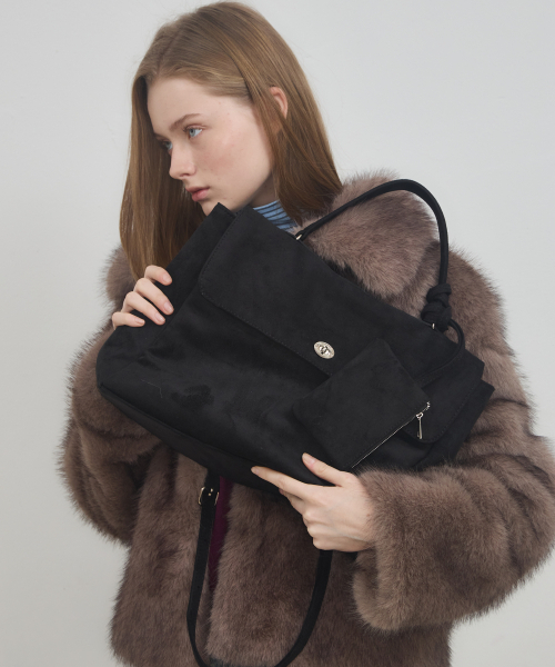 ANC SUEDE NUA BAG_BLACK（ショルダーバッグ）｜ANOETIC（アノ